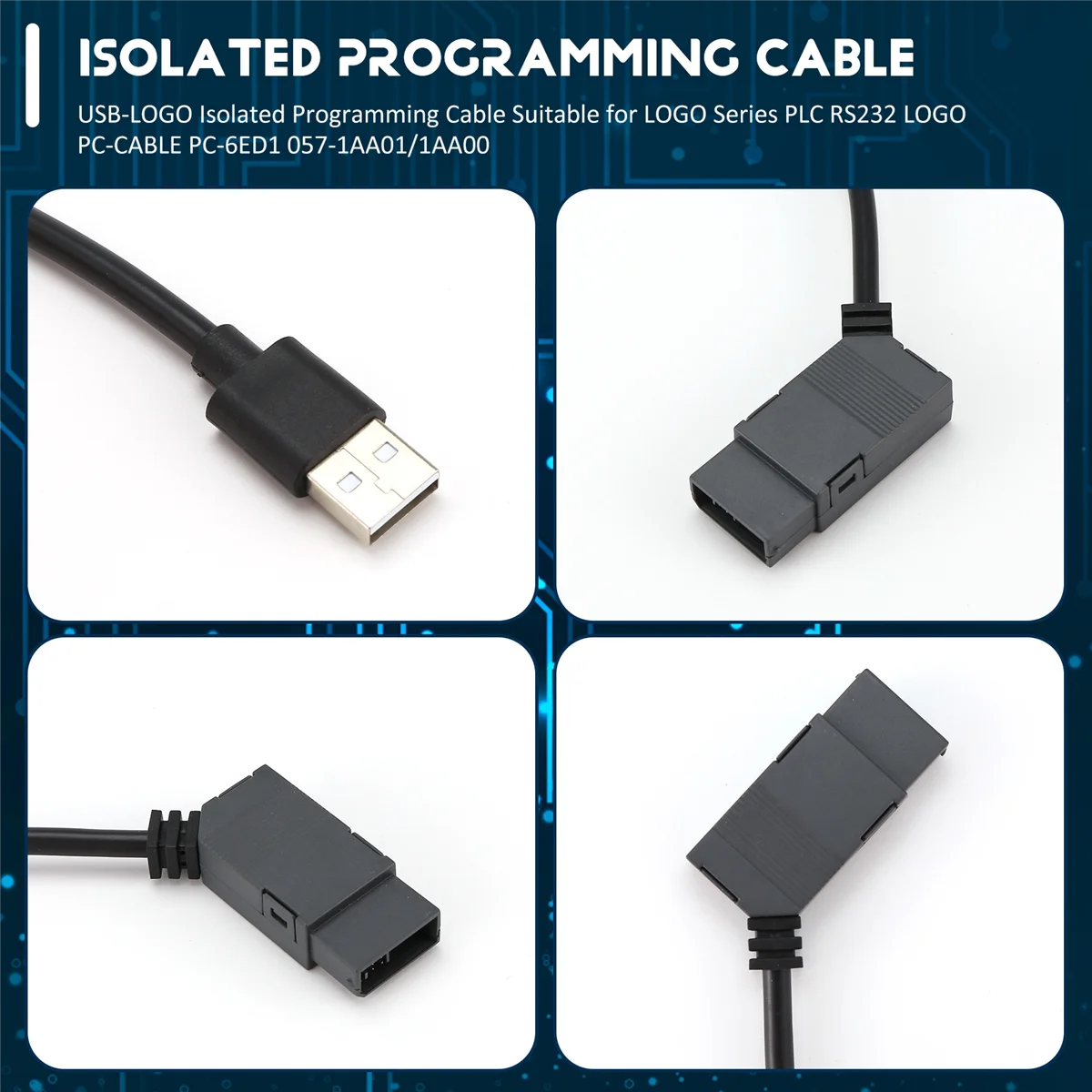 

ABAN USB-LOGO Изолированный кабель для программирования подходит для ПЛК серии LOGO RS232 LOGO PC-CABLE PC-6ED1 057-1AA01/1AA00