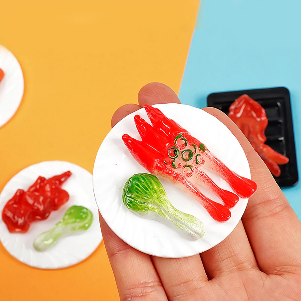 

5 Pcs Simulated Food Fake Vegetable Model Artificial for Display Small Realistic Resin Decorative Mini