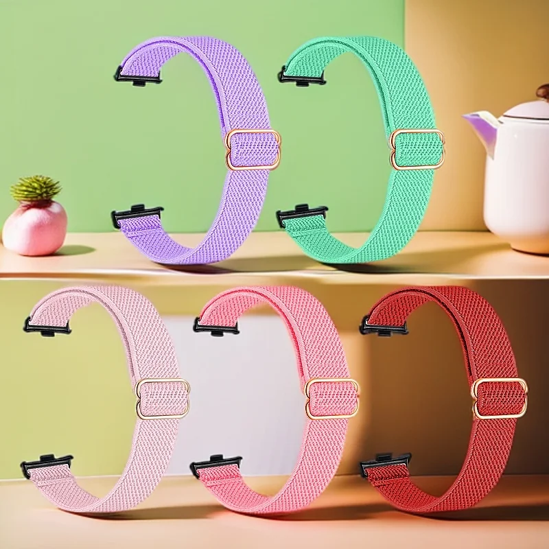 Armband für Xiaomi Mi Band 9 Pro/8 Pro Uhrenarmband Nylon Elastische Schlaufe Ersatz-Armbänder für Xiaomi Redmi Watch 5/4 Band