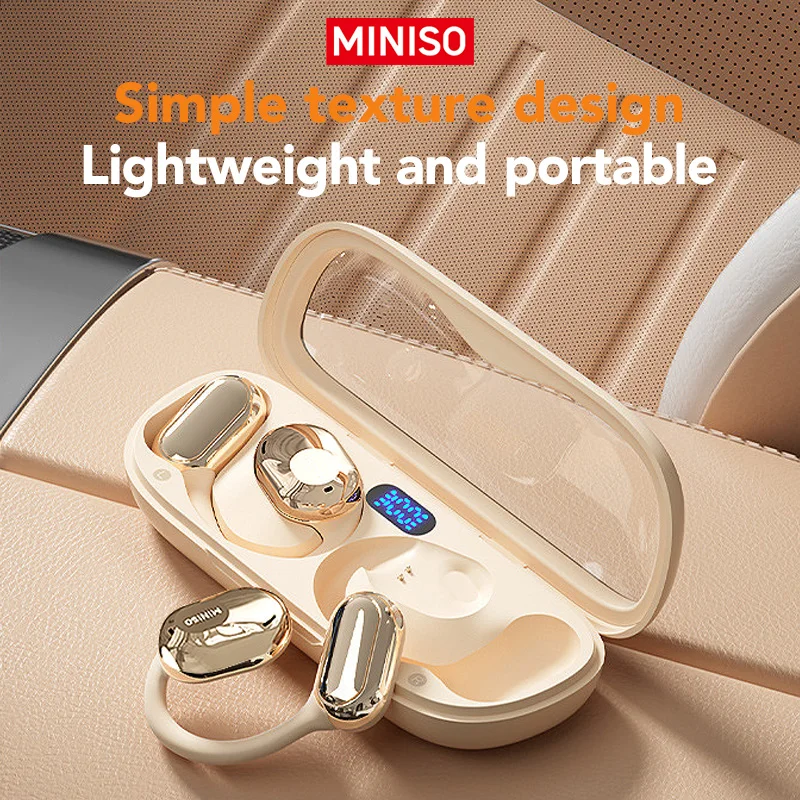 MINISO M61 Wireless Headphones OWS Bluetooth 5.4 Earphones Intelligent Touch Control Sport Waterproof Headsets Stereo Earbuds