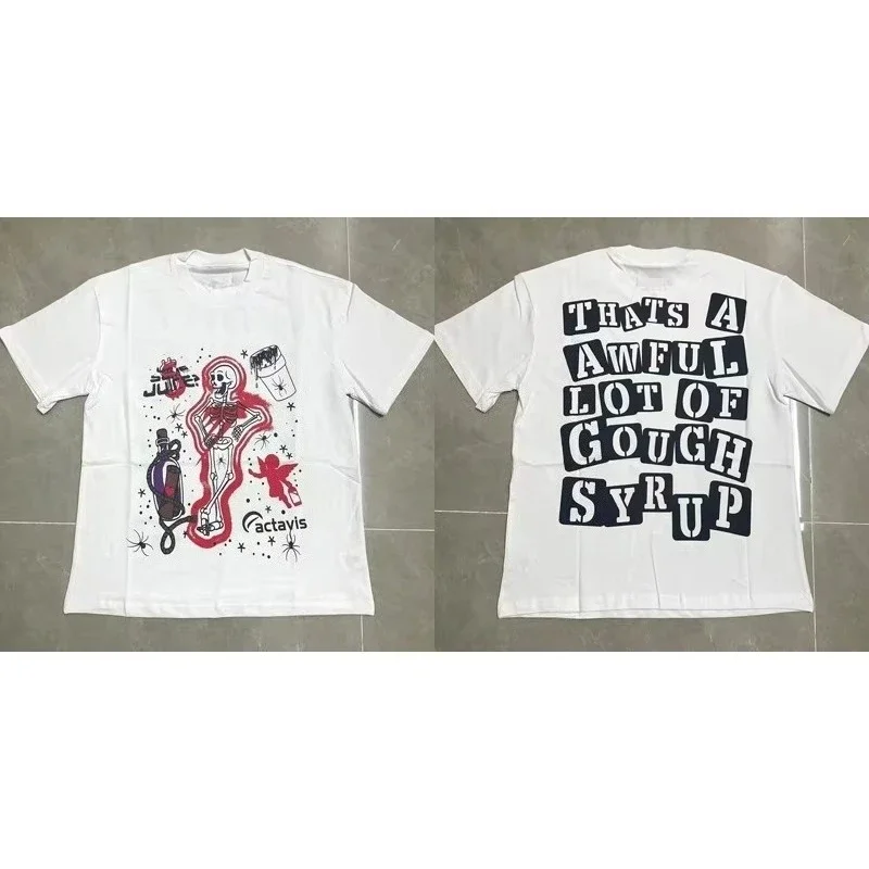 الشارع الشهير هذا مجموعة رهيبة من شراب السعال قصيرة الأكمام قميص الرجال الرجعية الهيب هوب نمط شعار مطبوعة COUGH SYRUP تي شيرت