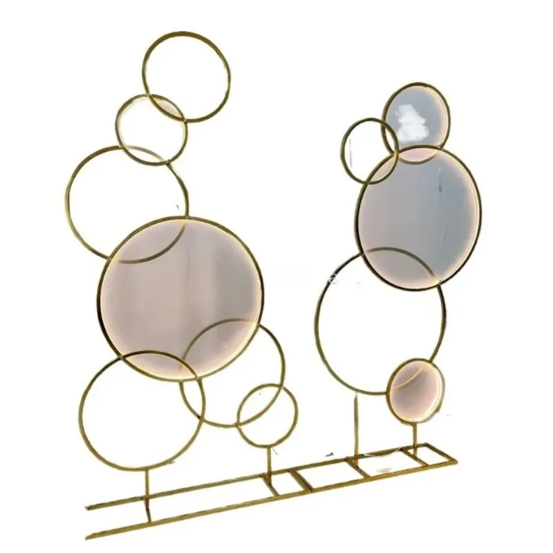 Bestselling Custom LED Light Round Arch Background Stainless Steel Arch Frame for Ceremonies