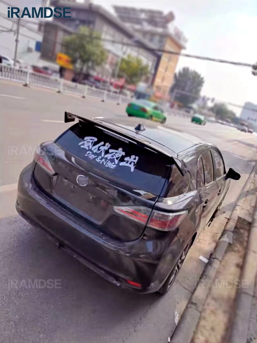 Trunk Spoiler for Lexus CT Universal CT200H Carbon Surface Car Rear Trunk Wing Type TE ABS Material Refit Accessories