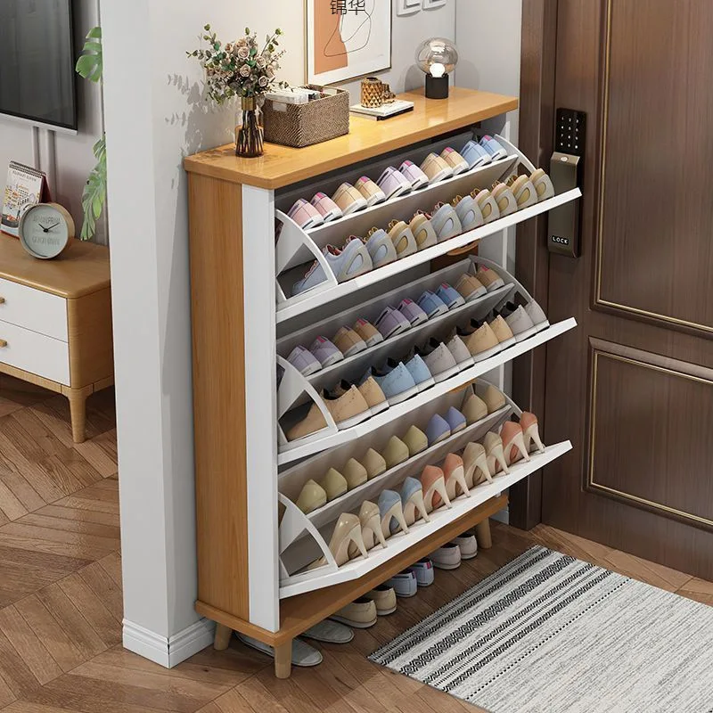AOLIVIYA Door Entrance Shoe Rack Hallway Cabinet Slim Wall Multifunction Large Stand