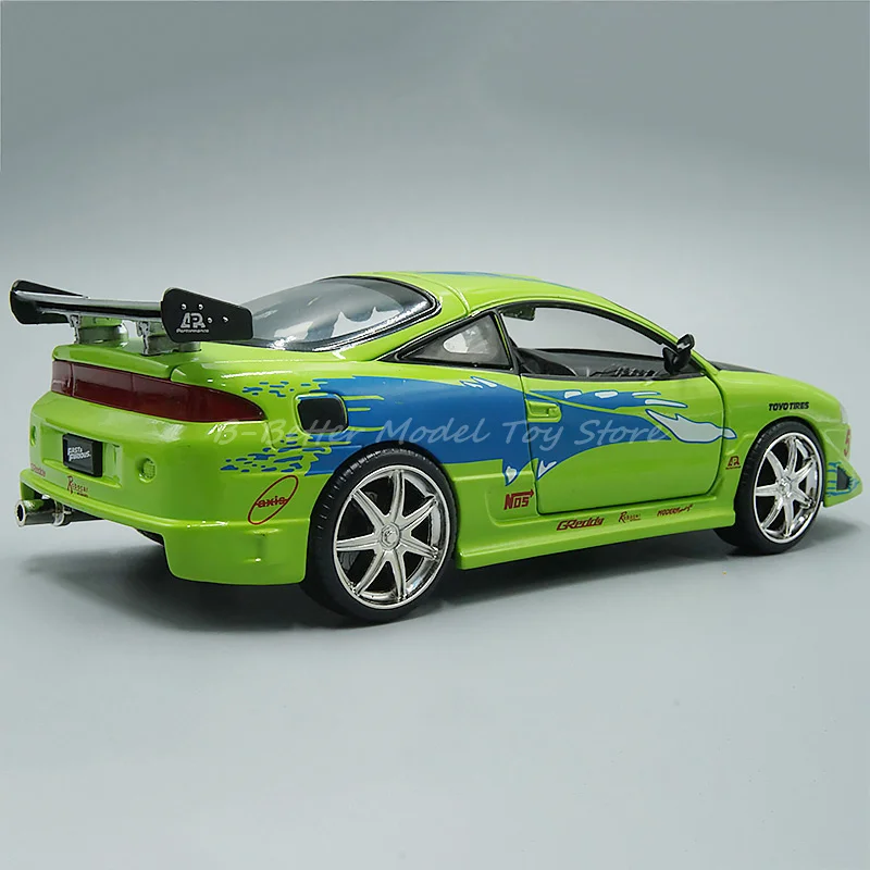 1:24 Diecast Car Model Toy Brian\'s Eclipse Miniature Vehicle Replica Collector Edition