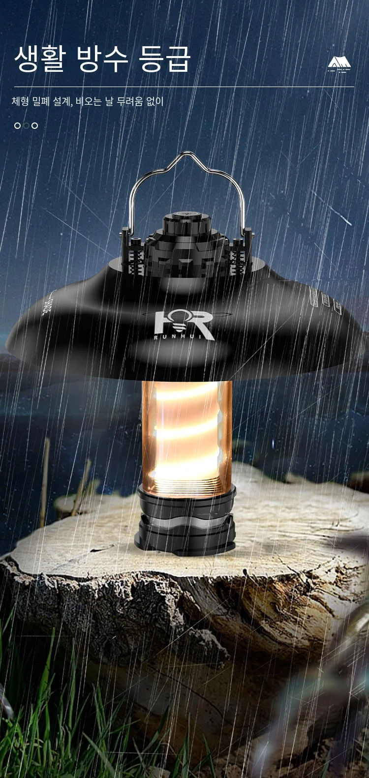 屋外 LED キャンプライト三脚付き 5 モード USB 充電緊急ポータブル