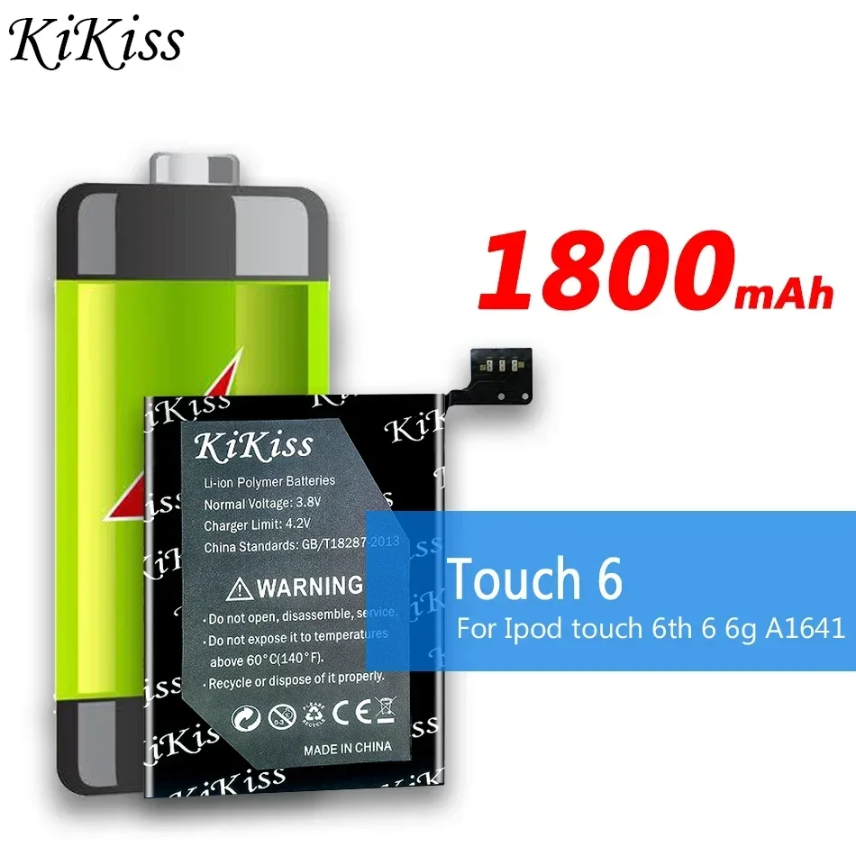 KiKiss 1800mAh Replacement Battery for Ipod Touch 6th Generation 6 6g A1641 Batteries + Free Tools