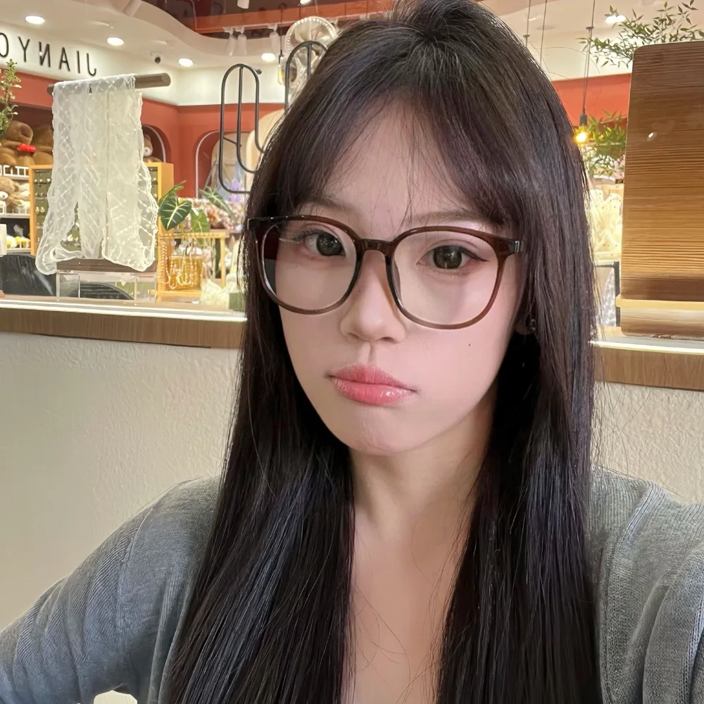 투명 안티 블루 라이트 안경 레트로 경량 사각형 프레임 근시 안경 눈 보호 안티 방사선