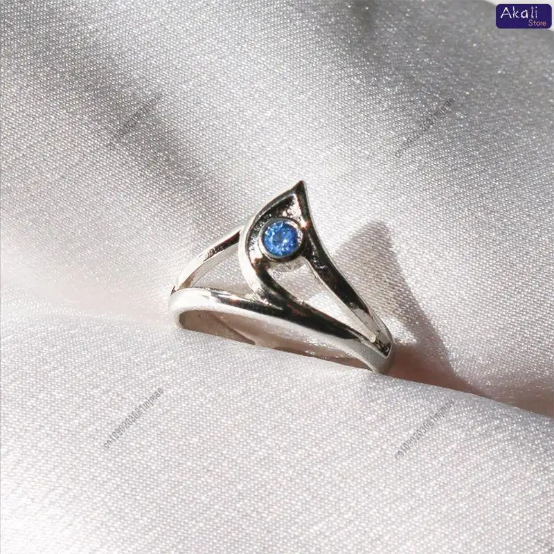 Valorant Jett Sage Ring and Dagger Necklace Set Cosplay Jewelry Pendant Anime Game Accessories Gift for Fans