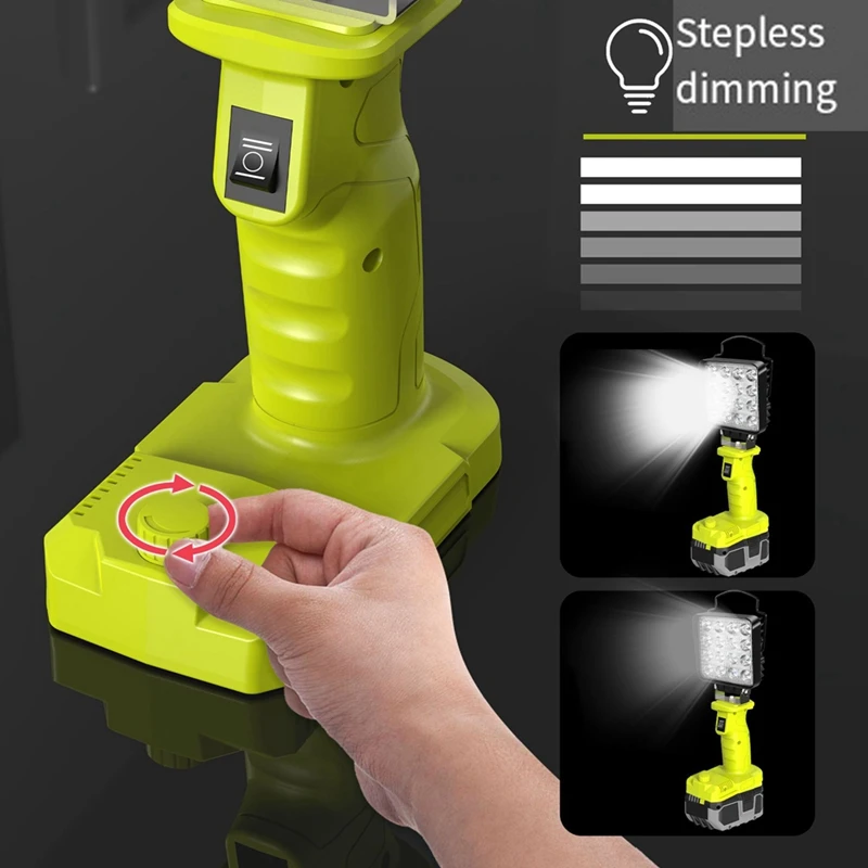 รถทุกวัน LED นาฬิกาปลุกทํางานไฟฉายไฟฉายไฟฉาย Spotlight Camping โคมไฟสําหรับ 18V แบตเตอรี่ลิเธียม P108 PBP005 PBP002