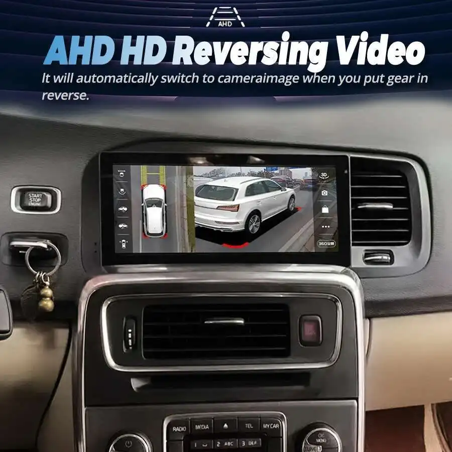 256GB أندرويد 14 راديو السيارة مشغل وسائط متعددة لفولفو S60 V60 2011 2019 الملاحة نظام تحديد المواقع Carplay 2din 8.8 "Qled وحدة رأس الشاشة #4