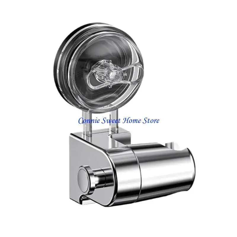 LXAF Suction Cup Shower Mount Shower Head Holders Rack 180 Degrees Adjustment Reusable Bathroom Accessory for Smooth Surfaces