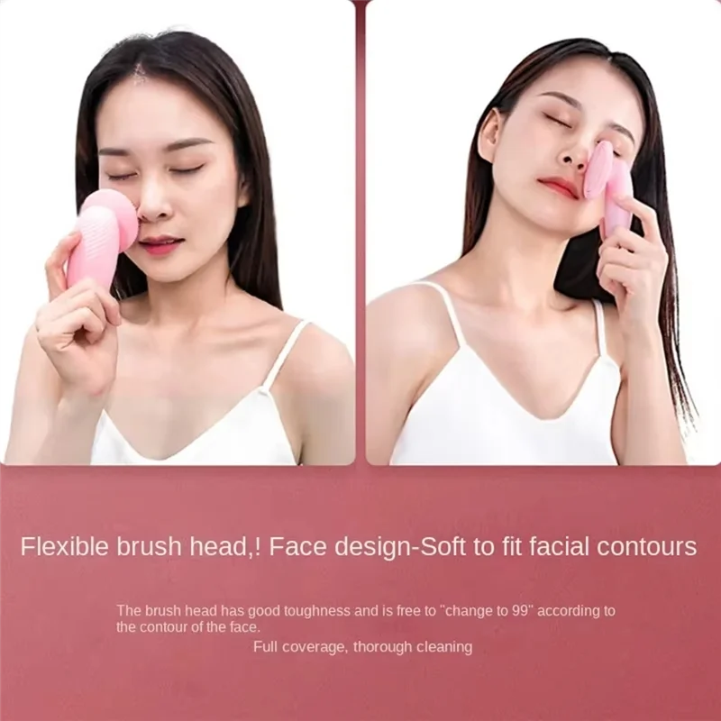 A66Z 초음파 실리콘 페이셜 클렌저 전기 진동 마사지 딥 포어 클리닝 다기능 스킨 케어 도구