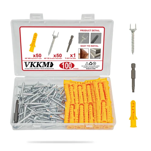 ¡Juego de uñas de cuerno de oveja VKKM de 100 piezas! Con brocas de tubo de expansión, súper útiles para fijar la decoración del hogar.