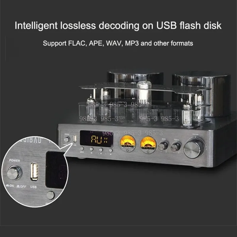 High Power Tube Amplifier, COAX / OPT Power USB, Home Theater Player, Bluetooth 5.0 Audio Speaker Amplifier, 200W+200W view 3
