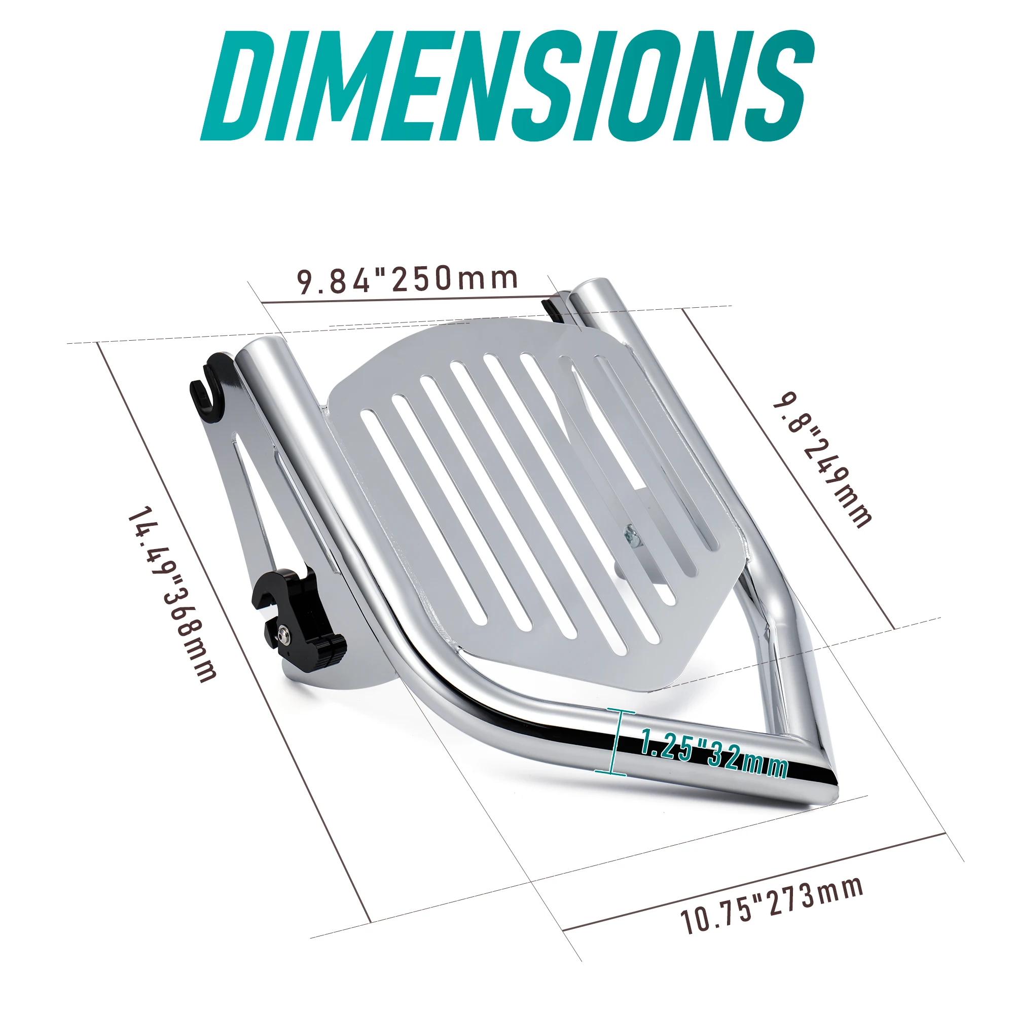 Uchwyty tylne do bagażnika motocyklowego, wspornik do Harley 2009- i nowszych modeli Road Glide, Road King, Street Glide, Electra Glide, chromowane