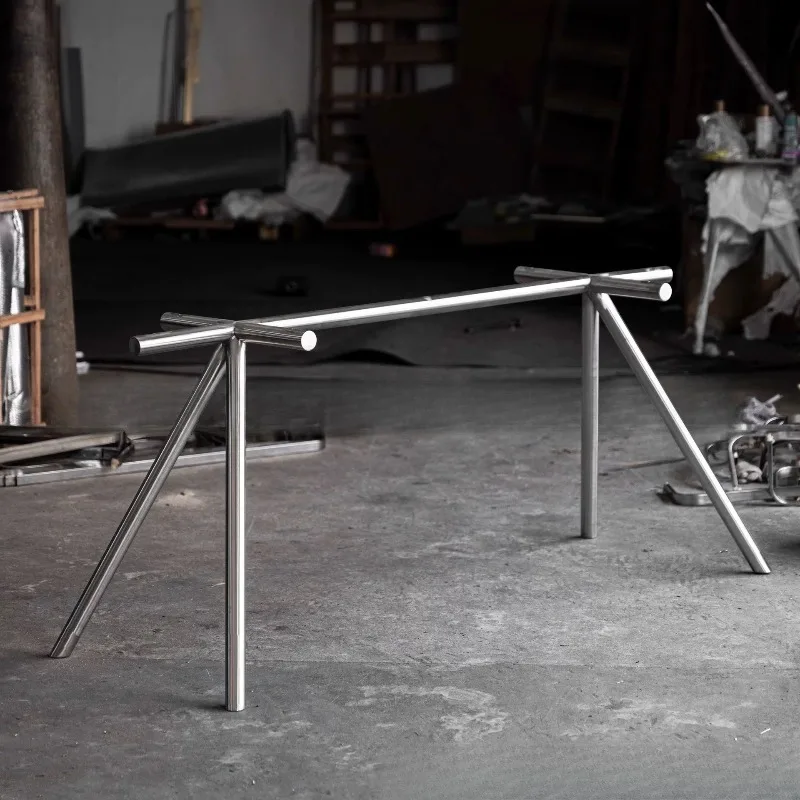 High-end stainless steel dining table foot customization, OEM marble light luxury base support frame