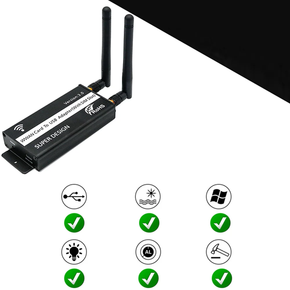 Mini Pci-e Pci-Express Naar Mini Usb Adapter Met Sim Kaart Slot Voor Wwan/Lte/Gsm/Hspa/Gps 3G/4G Draadloze Mini Pci-e Kaart