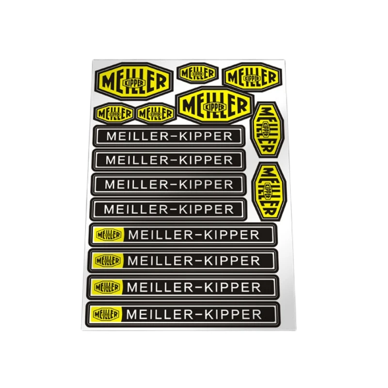 Tamiya Dump Truck MEILLER-KIPPER Logo Bucket Sticker/Decals for 1/14 Rc Car Lesu Toys Body Shell Diy Parts Accessories