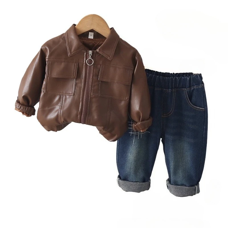 

Новая весенне-осенняя детская одежда, модная куртка и брюки для мальчиков, 2 шт./компл., одежда для младенцев, костюм для малышей, детские наряды