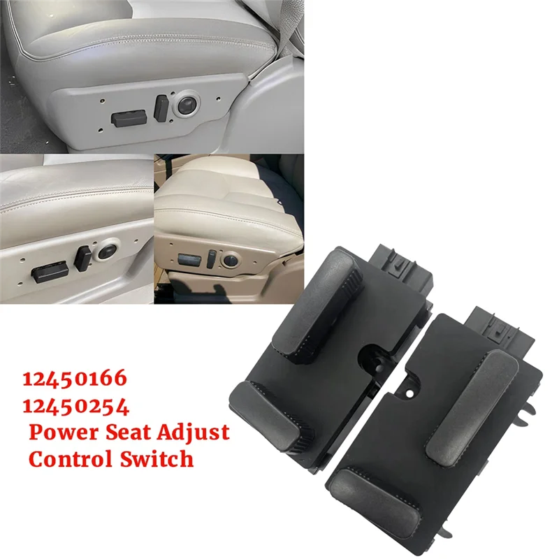 

ABWE-1 пара автомобильных сидений, регулируемый переключатель управления 12450166 12450254 для Cadillac Chevy GMC Yukon Sierra 1500 2500 3500 Hummer