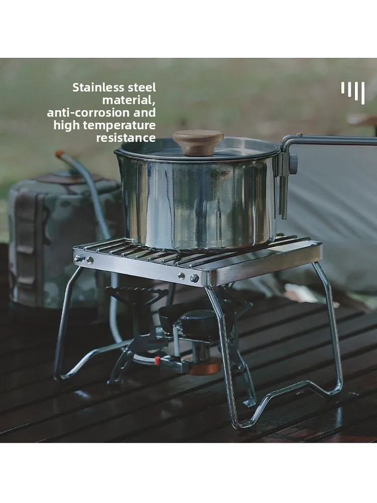 

Outdoor Portable Stainless Steel BBQ Grill Head Stand Foldable Non-Stick Coated Barbecue Skewer Rack Storage Grid