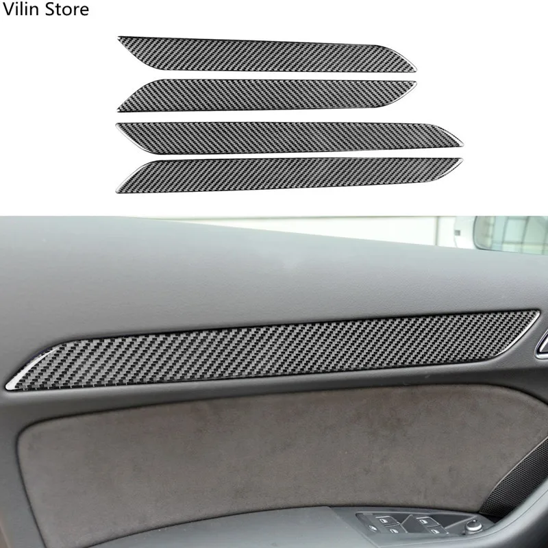 

Carbon Fiber Car Inner Stickers Door Interior Panel Modification Decorative Cover Trim Strips For Audi Q3 13-18 Car Accessories