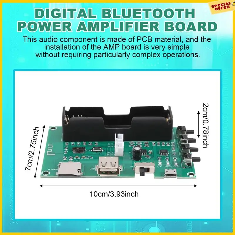 A25P مكبر كهربائي مجلس XH-A150 بطارية ليثيوم بلوتوث الرقمية 10 واط الطاقة لتقوم بها بنفسك مكبر صوت صغير قابلة للشحن