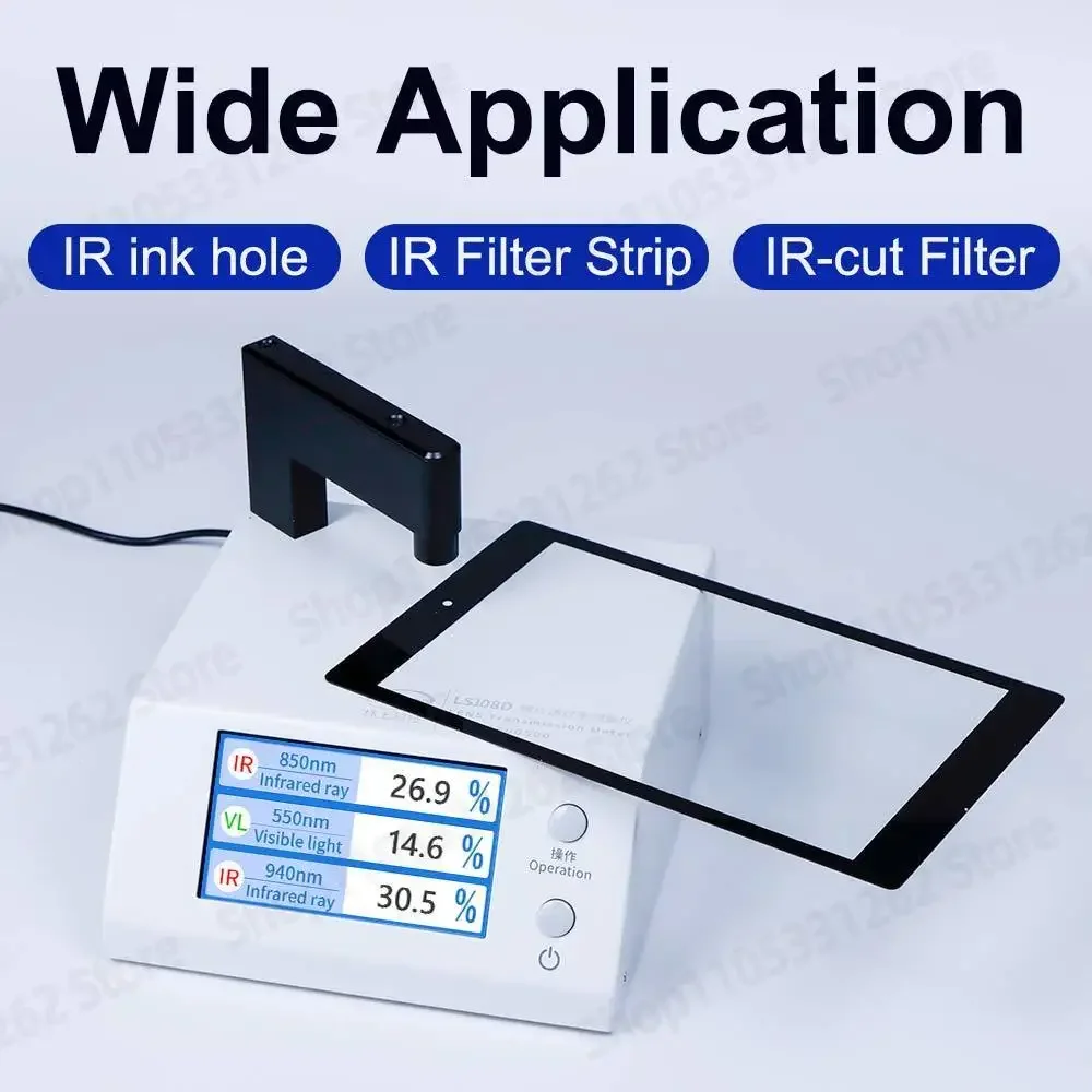 Linshang LS108D Lens Transmission Meter IR Ink 0.5mm Aperture 850nm 940nm Infrared Tester for Phone Lens IR Cut Filter