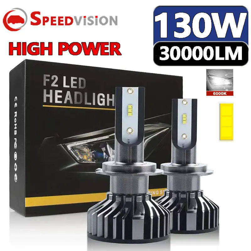 

H4 LED Headlight 30000LM 130W LED H7 H1 H11 H8 H9 9005 9006 HB3 HB4 4300K 6000K 8000K PTF Ice Bulbs Fog Lights 2PCS SPEED VISION