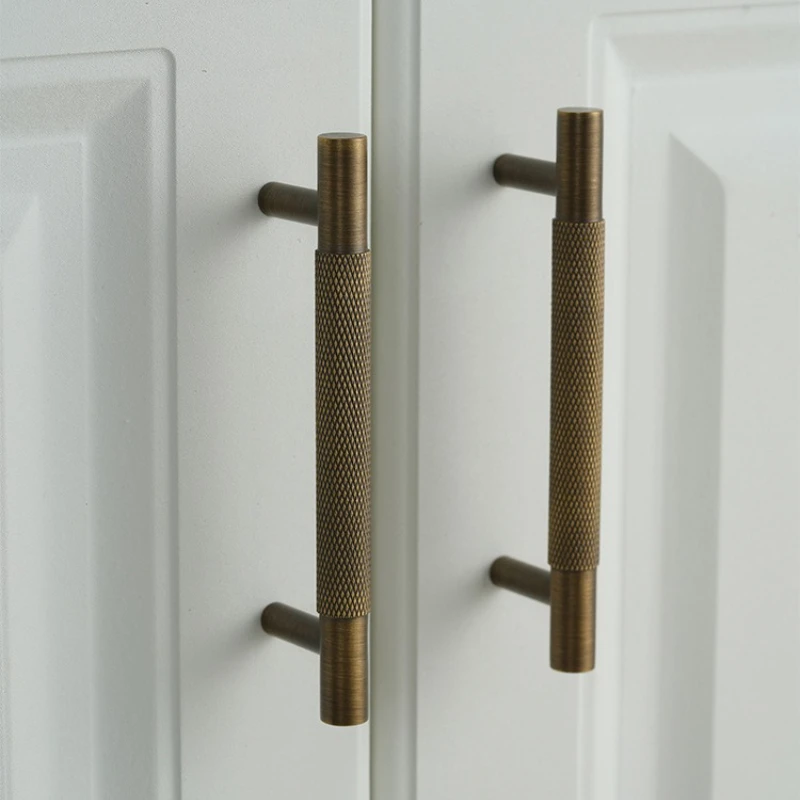 Neo-Chinese Solid Brass Antique Copper Handles for Cabinets, Wardrobes, Shoe Cabinets & Drawers, Furniture handles