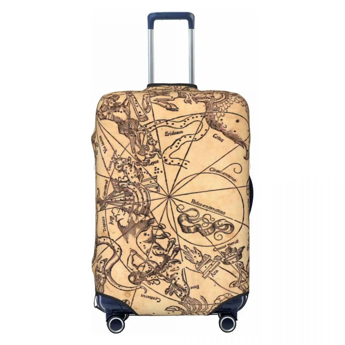 Vintage Constellation Chart Print Luggage Protective Dust Covers Elastic Waterproof 18-32inch Suitcase Cover Travel Accessories