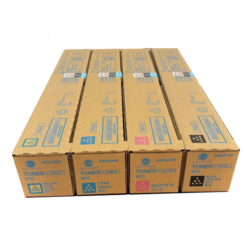 

4 шт./компл. TN324 TN 324 TN-324 C308 C368 C225 оригинальный тонер-картридж для Konica Minolta C 308 368 225 258 C258 тонер-порошок