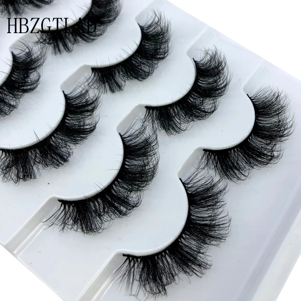 New 5 Pairs Lashes Mink Lashes Faux Eyelashes Mink False Eyelashes Dramatic Volume Lashes Eyelash Extension False Eyelashes