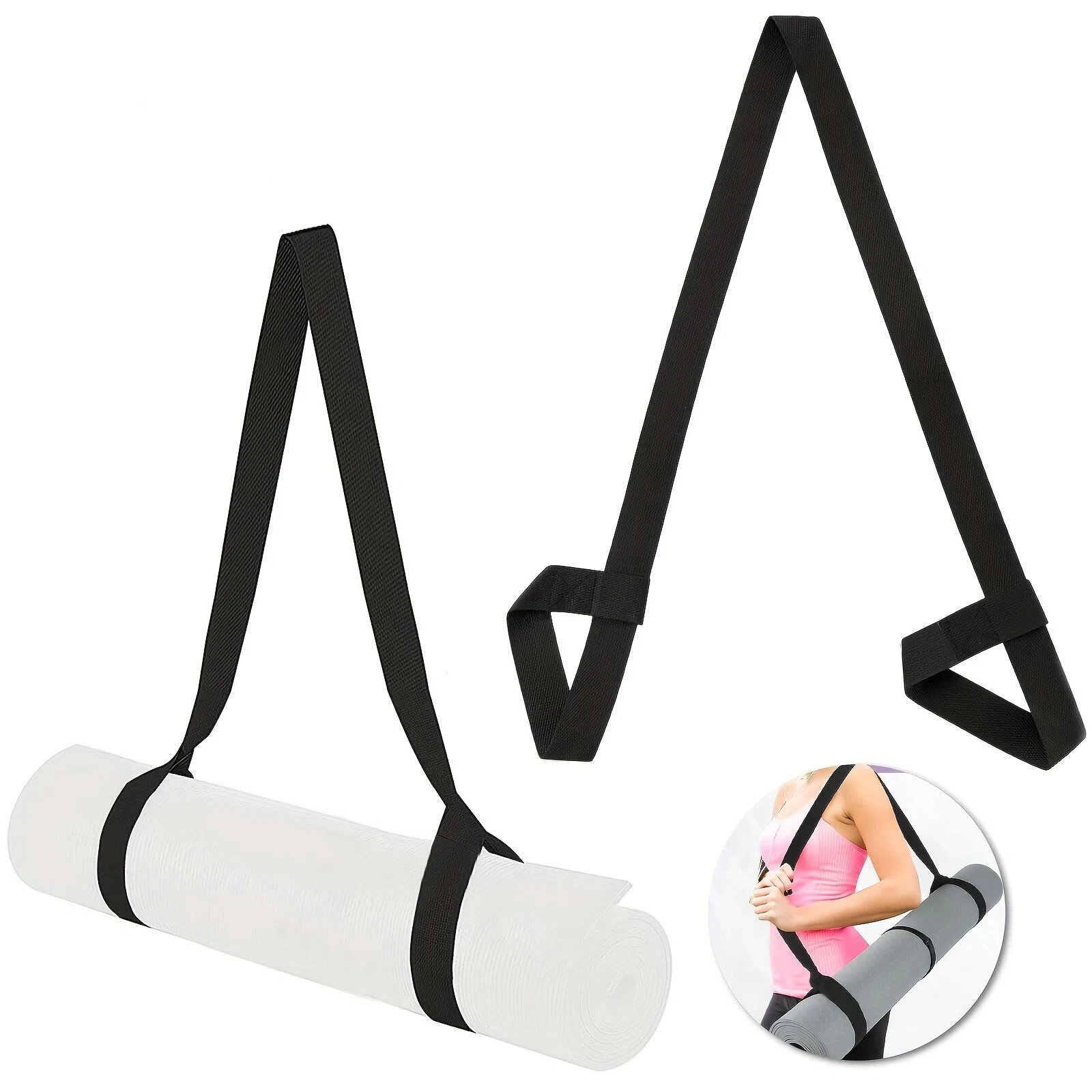 High Quality Yoga Mat Strap Belt Adjustable Sports Sling Shoulder Carry Belt Exercise Stretch Fitness Elastic Yoga Belt