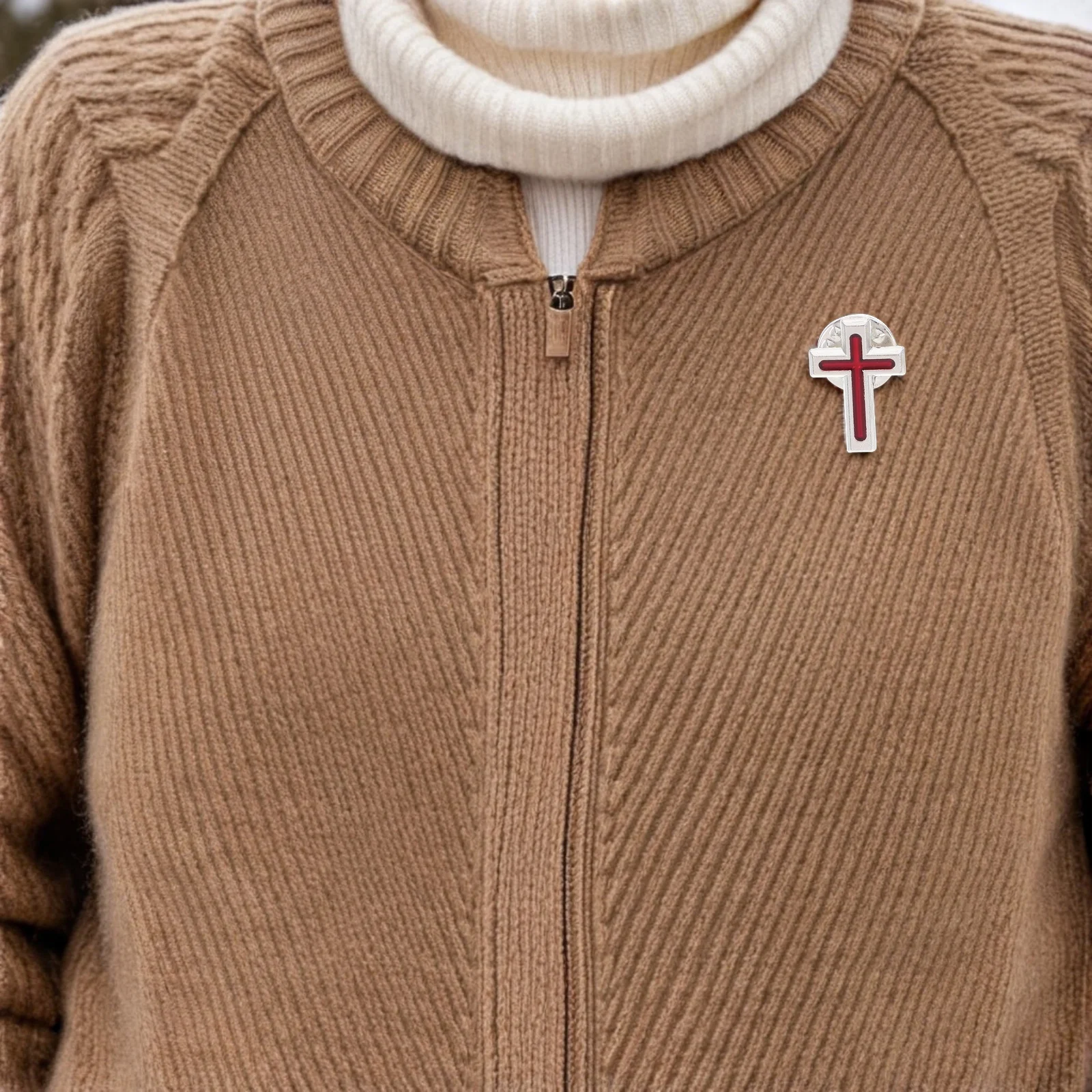 

10pcs Cross Lapel Pins Christian Faith Brooch For Men Women Religious First Communion Party Favor - Jesus Enamel Badge Suit