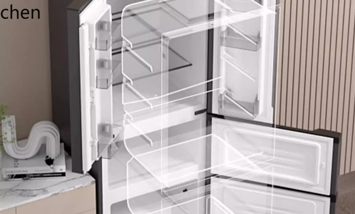 HT refrigerator air-cooled frost-free first-class energy-saving effect double door ultra-thin large-capacity electric embedded