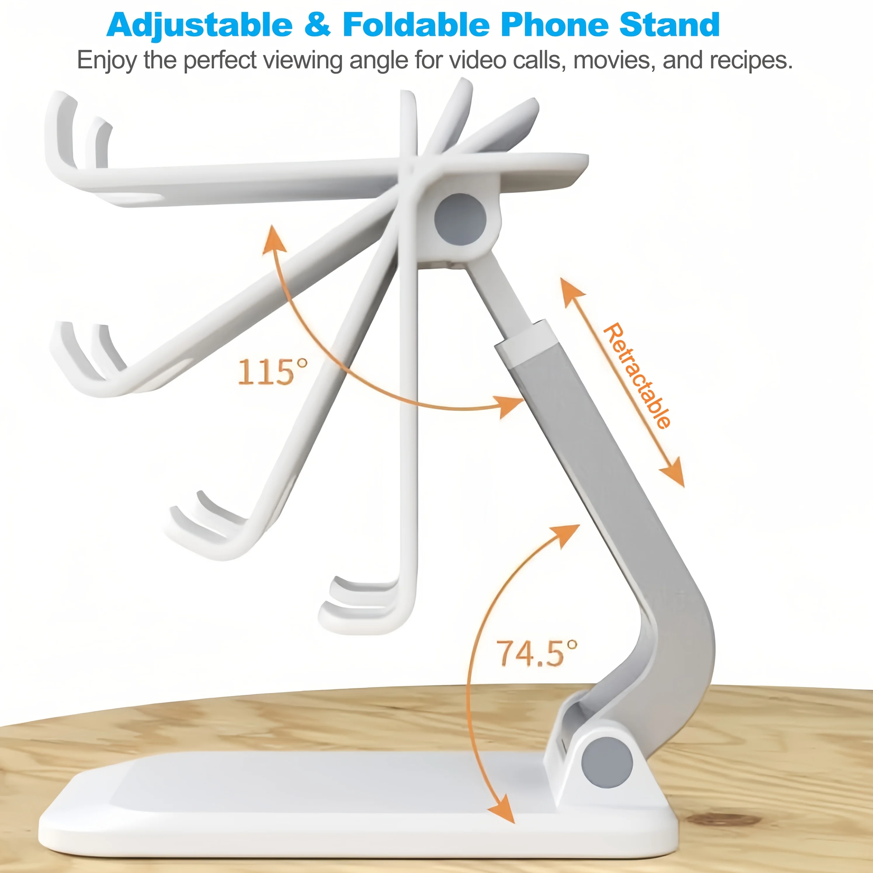 

Складная подставка для мобильного телефона для стола, полностью регулируемый держатель для телефона, портативная подставка для мобильных устройств, офисные аксессуары, для всех смартфонов
