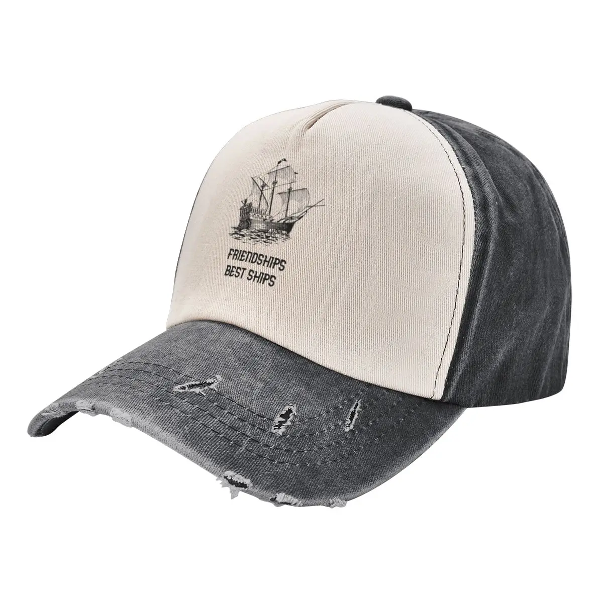 Friendships Best Ships Baseball Cap black Custom Cap Snapback Cap derby hat For Men Women's