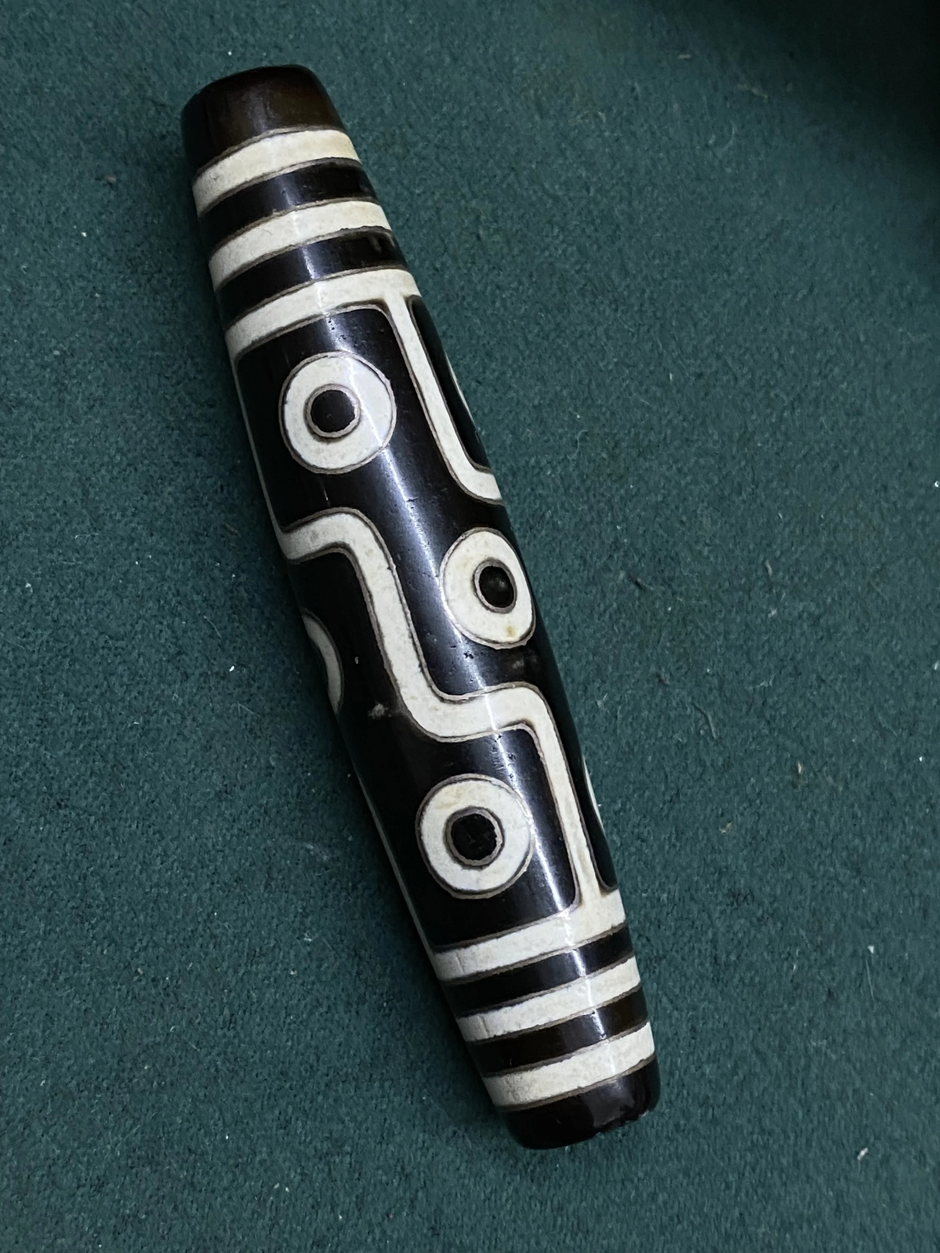 

Волшебный тибетский старый маслянистый серебряный 9-глазый тотем дзи, кулон из бисера, амулет, талисман, сокровище, Таймстаун, UPD22