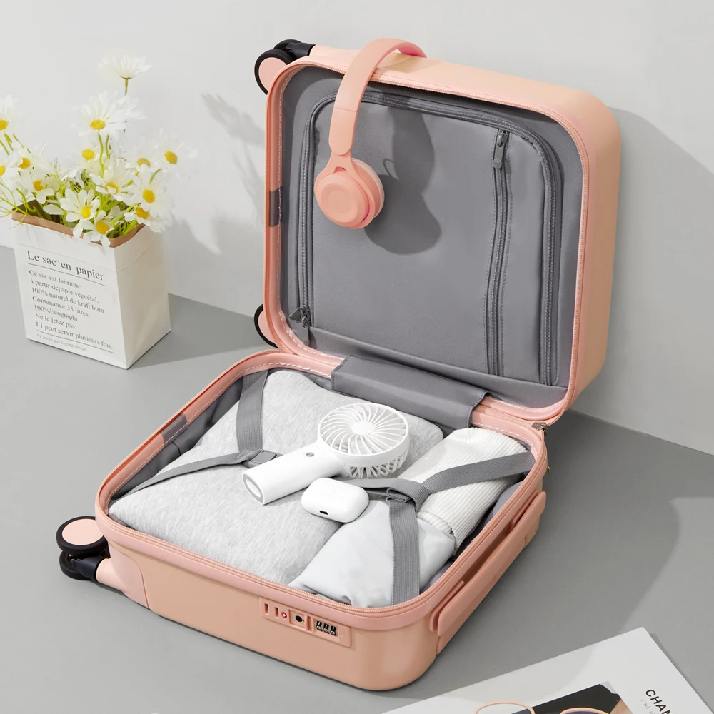 MIGHTS-Mini Valise Légère Sous Siège pour Enfant, Sac de Voyage, Serrure TSA, Roues Spinner, 14 Pouces