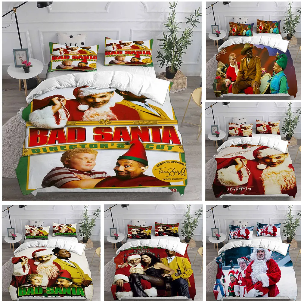 

Bad Santa (2003) Bedding Sets Quilt Bed Cover Comforter Duvet Cover Pillow Case 2-3 Pieces Sets Kids Adult Bedroom Decor