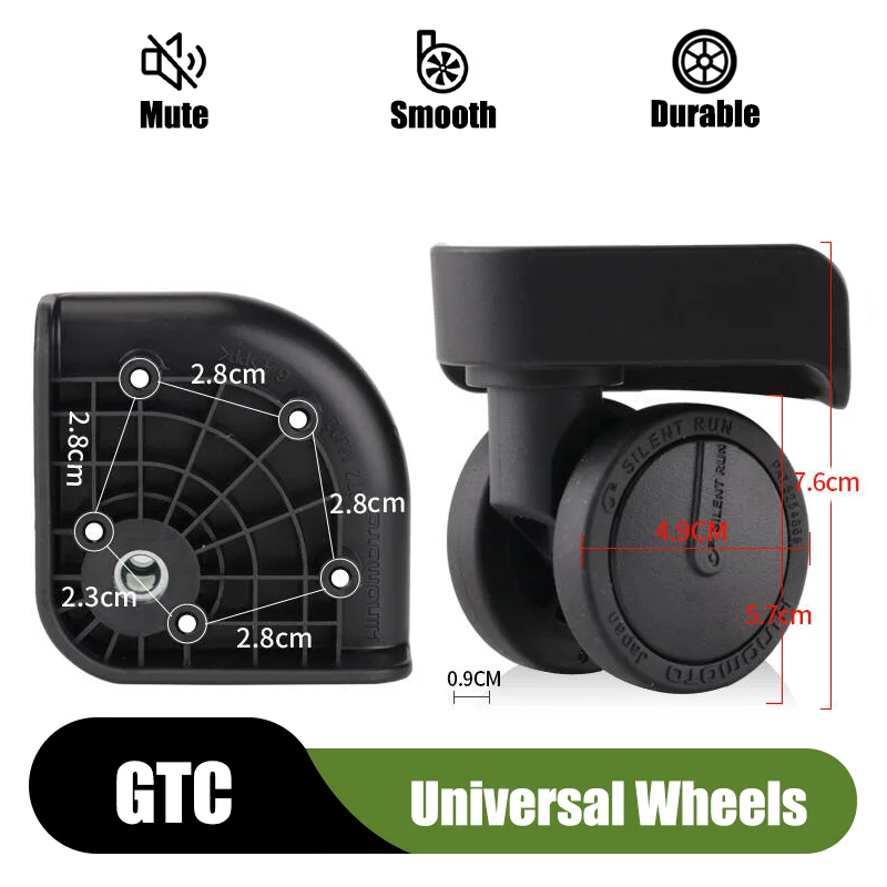 

Запасные части для чемодана HINOMOTO BT2MJ02, универсальные колеса, ремонт, аксессуары для багажа, немые, гладкие, прочные