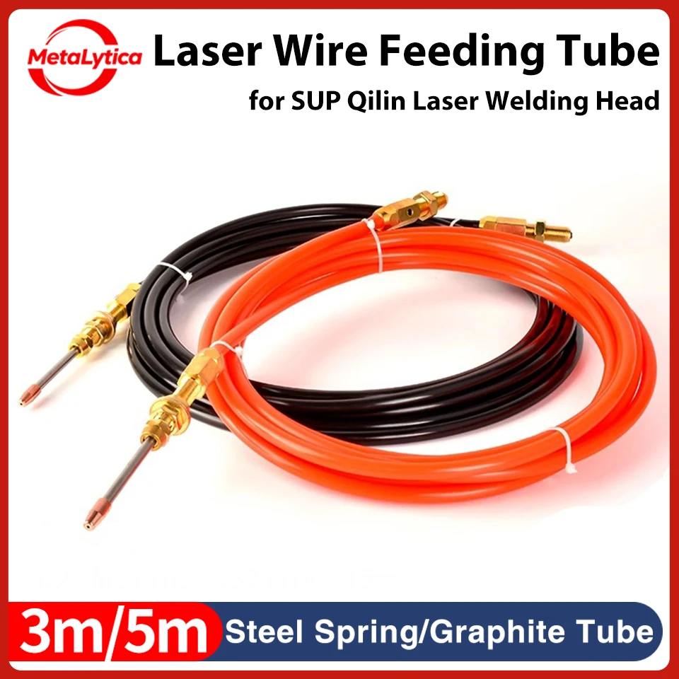 SUP Qilin 3m 5m Laser Welding Wire Feeding Tube UV Wire Feed Rolls Guide Nozzle Wire Feeder Machine Accessories
