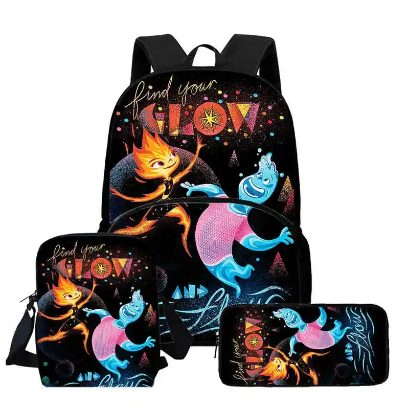 

Child School Backpack with Front Pocket,Shoulder Bags,Pencil Bags for Aged 5-10,Cartoon ElementTal School Bags for Boys Girls
