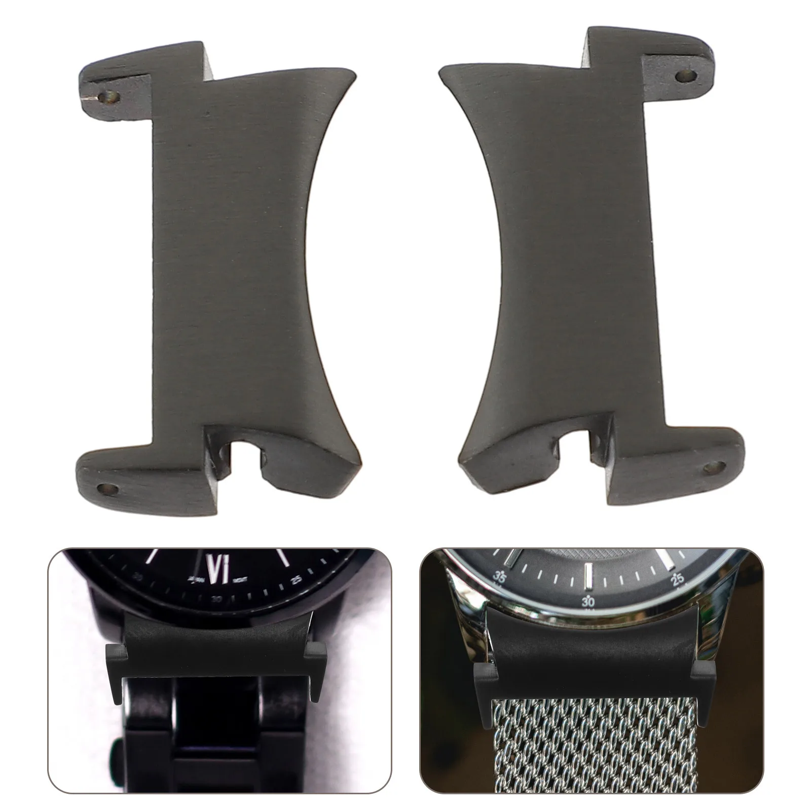 Adaptador de conexión de correa de reloj de Metal, conectores de correa resistentes compatibles con Galaxy Watch 4, artesanía fina No, 2 uds.