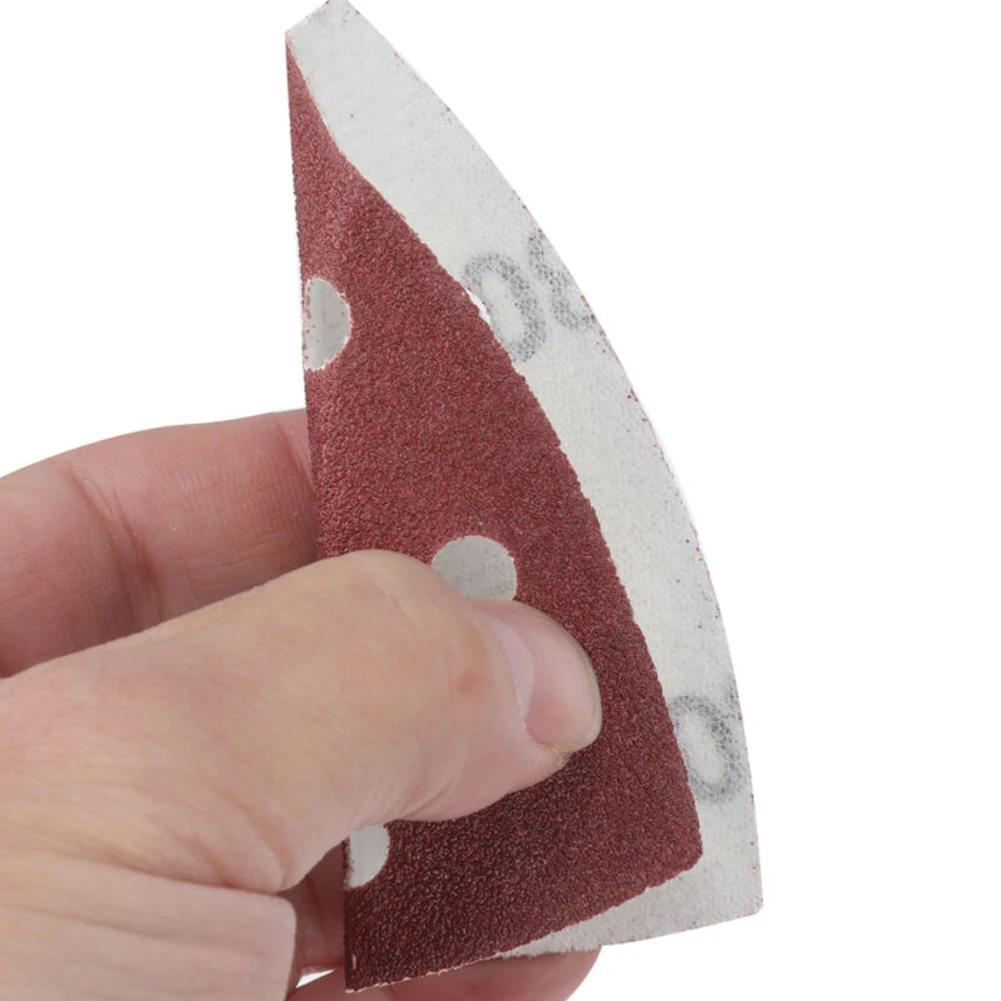 

60pcs Triangle Sanding Paper 40/60/80/100/120/ 240grit Flocking Sandpaper For Oscillating Tool Pad Sanding Grinding Polishing