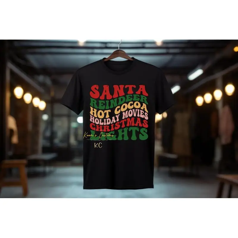 

Футболка с рождественским списком Санта-оленя