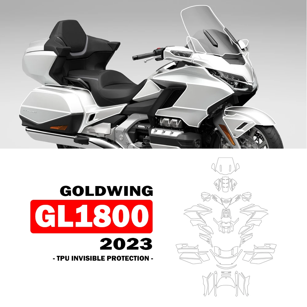 

GL1800 Accessories Motorcycle TPU Protection for Honda Goldwing GL 1800 2023 2024 Scratch Masking Film Spontaneous Recovery