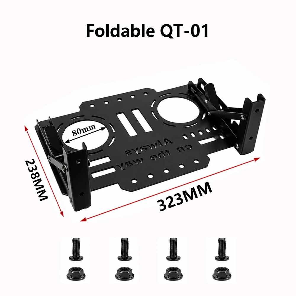 Folding Molle Panel Universal Motorcycle Trunk Tail Box Tactical Modular Organizer Top Case Side Panel Expand Storage view 2
